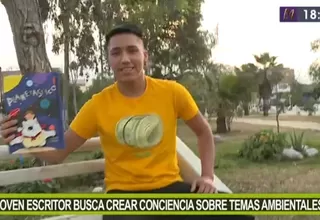 Aldrish Gálvez, el joven escritor que busca crear conciencia sobre temas ambientales