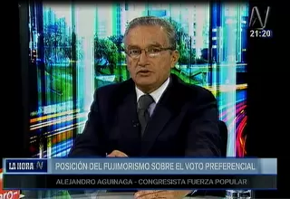 Alejandro Aguinaga defendió continuidad del voto preferencial