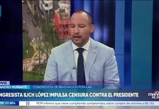 Alejandro Muñante afirma que no se justifica censura contra el presidente por caso F-16