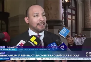 Alejandro Muñante respalda retiro de ideología de la currícula escolar y cuestiona contenidos educativos