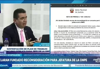 Alejandro Rospigliosi: Exclusión de Carlos Loyola del concurso para la ONPE no tenía sustento legal