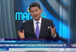 Alejandro Rospigliosi advierte que la transparencia será clave en elección de magistrados del TC
