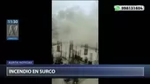 Alerta Noticias: Se registra incendio en Surco  - Noticias de noticias