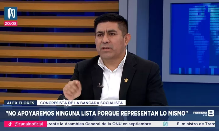 Alex Flores: Bancada Socialista no apoyará a Jerí ni a Cueto | Canal N