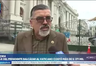 Alex Paredes cuestiona presencia de familiares en viaje de Balcázar al Vaticano