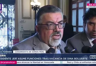 Álex Paredes pide madurez al Congreso tras elección de José Jerí