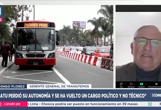 Alfonso Flórez: La ATU perdió su autonomía en 2023