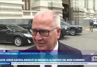 Alfonso López-Chau rechaza el transfuguismo tras renuncia de Jorge Gavidia a Buen Gobierno