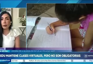 Alianza de Escuelas Privadas cuestiona clases virtuales por crisis energética
