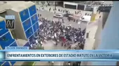 La Victoria: Barristas de Alianza Lima se enfrentaron a pedradas en exteriores de estadio de Matute - Noticias de barristas