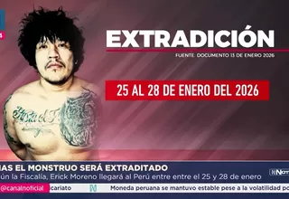 Alias El Monstruo será extraditado al Perú la próxima semana