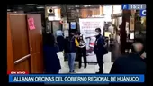 Allanan oficinas del Gobierno Regional de Huánuco por caso de compra irregular de laptops - Noticias de allanamiento