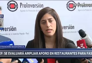 Alva: Fase 4 empezaría el 1 de octubre y se evalúa ampliar aforo de restaurantes