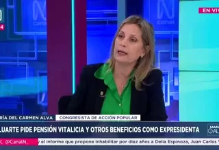 Alva sobre pensión vitalicia para Dina Boluarte: La decisión recae en la Mesa Directiva del Parlamento