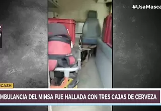 Áncash: Hallan ambulancia con tres cajas de cerveza en su interior