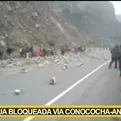  Áncash: La vía Conococha-Antamina continúa bloqueada 
