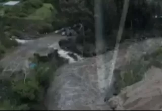 Crecida de río destruyó vía que conduce a Chavín de Huantar en Áncash