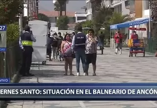 Ancón: Controlan aglomeración de personas en el balneario 