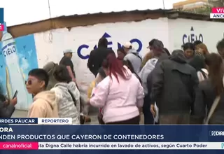 Ancón: Venden productos que cayeron de contenedores al mar
