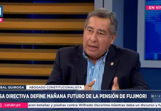 Aníbal Quiroga tras declaraciones de Alejandro Aguinaga sobre pensión a Fujimori: Hace una interpretación jurídica que no conoce