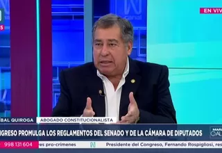Aníbal Quiroga: nuevo reglamento impide disolver Senado y redefine proceso de vacancia presidencial