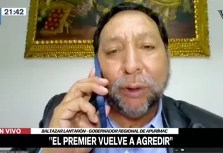 Anibal Torres “vuelve a agredir a todos los apurimeños”, afirma gobernador de Apurímac 