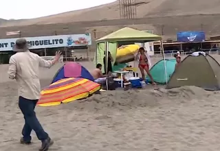 Año Nuevo: Cientos acampan en playas del sur