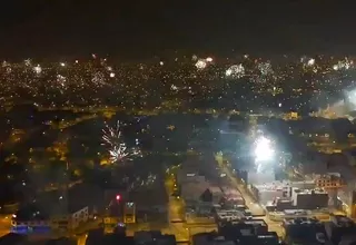 Año Nuevo: drone registró cómo Lima se iluminó con los fuegos artificiales