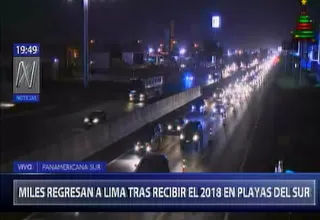 Año Nuevo: habilitan 2 carriles adicionales de Panamericana Sur para regreso a Lima