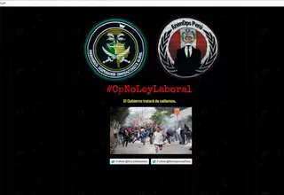 Ley laboral juvenil: Anonymous atacó web del Tribunal Constitucional