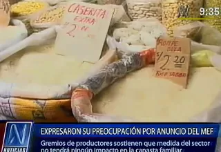 Anuncio del MEF de reducir precios en productos desata críticas en productores