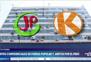Aportes confidenciales de Fuerza Popular y Juntos por el Perú