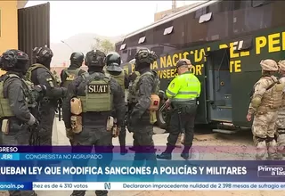 Aprueban ley que modifica sanciones a policías y militares
