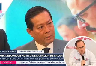 Premier Arana responde con ambigüedad sobre la renuncia de Salardi en el MEF