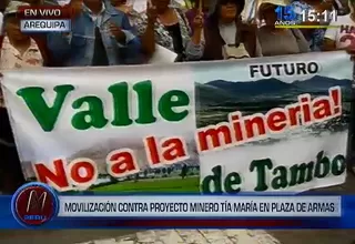 Arequipa: agricultores de Tambo protestaron contra proyecto minero Tía María