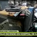 Un incendio consumió parte del hospital de Camaná en Arequipa