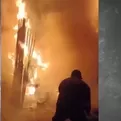 Arequipa: Incendio en taller redujo a cenizas tienda en zona comercial