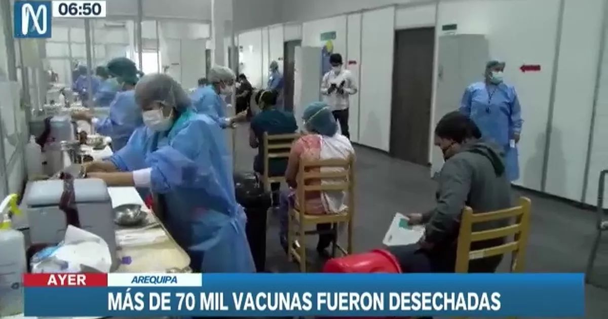 Arequipa: Más de 70 mil vacunas fueron desechadas