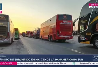 Arequipa: Panamericana Sur sigue bloqueada por deslizamiento