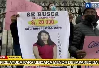 Arequipa: piden ayuda para ubicar a menor desaparecida 