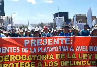 Arequipa: Protesta de gremio de comerciantes y construcción civil