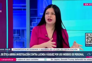 Ariana Orúe pide suspensión temporal para Lucinda Vásquez