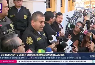 Arriola: Incautaciones y detenciones suben 55 % en operativos