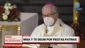 Arzobispo de Lima realizó misa y Te Deum por 28 de julio desde la Catedral de Lima - Noticias de te-deum
