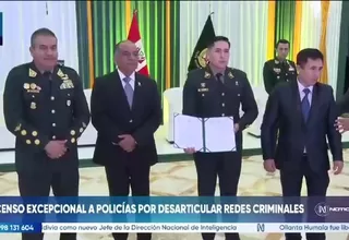Policía Nacional asciende a 23 efectivos por acciones de alto impacto contra la delincuencia
