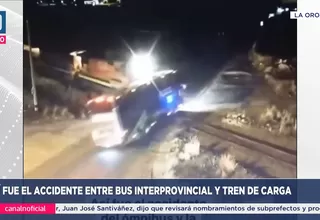 La Oroya: Así fue el accidente entre el bus interprovincial y tren de carga