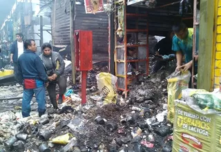 Así quedaron los puestos del mercado Huamantanga afectados por un incendio