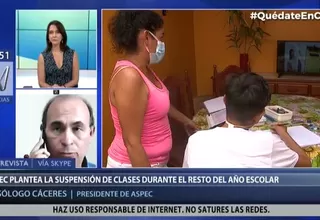 Aspec plantea suspender todo el año las clases presenciales en colegios