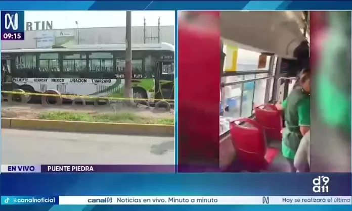 Ataque a bus deja una pasajera muerta y varios heridos en Puente Piedra