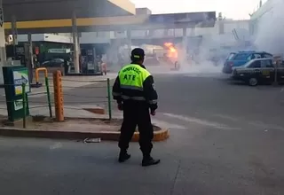 Ate: incendio se registró en el interior de un grifo